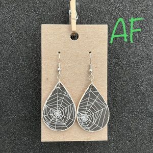 Homemade wood earrings